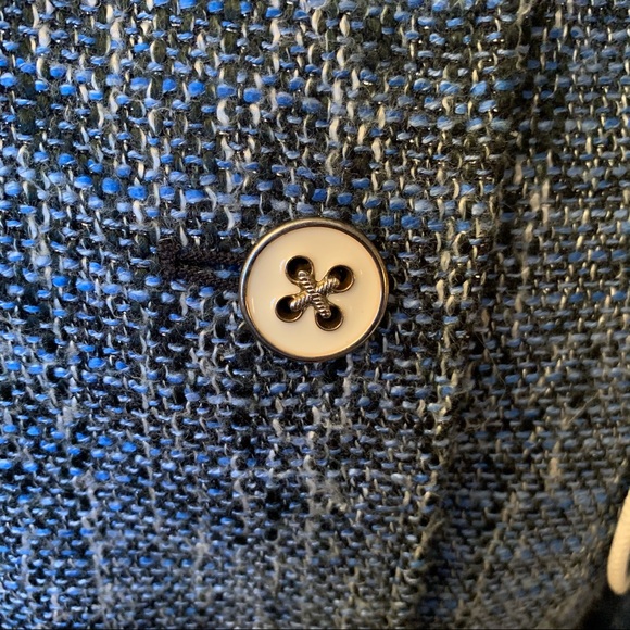 Cache Wool Blend Blue Tweed Four Pocket Jacket 14 - Picture 15 of 16